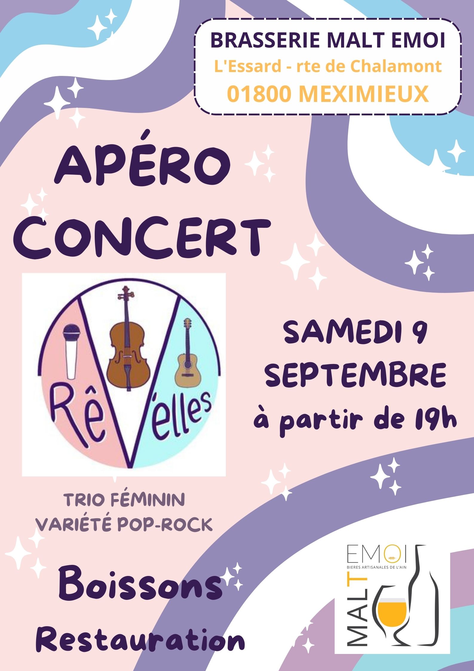concert Rêv'elles chez Malt Emoi