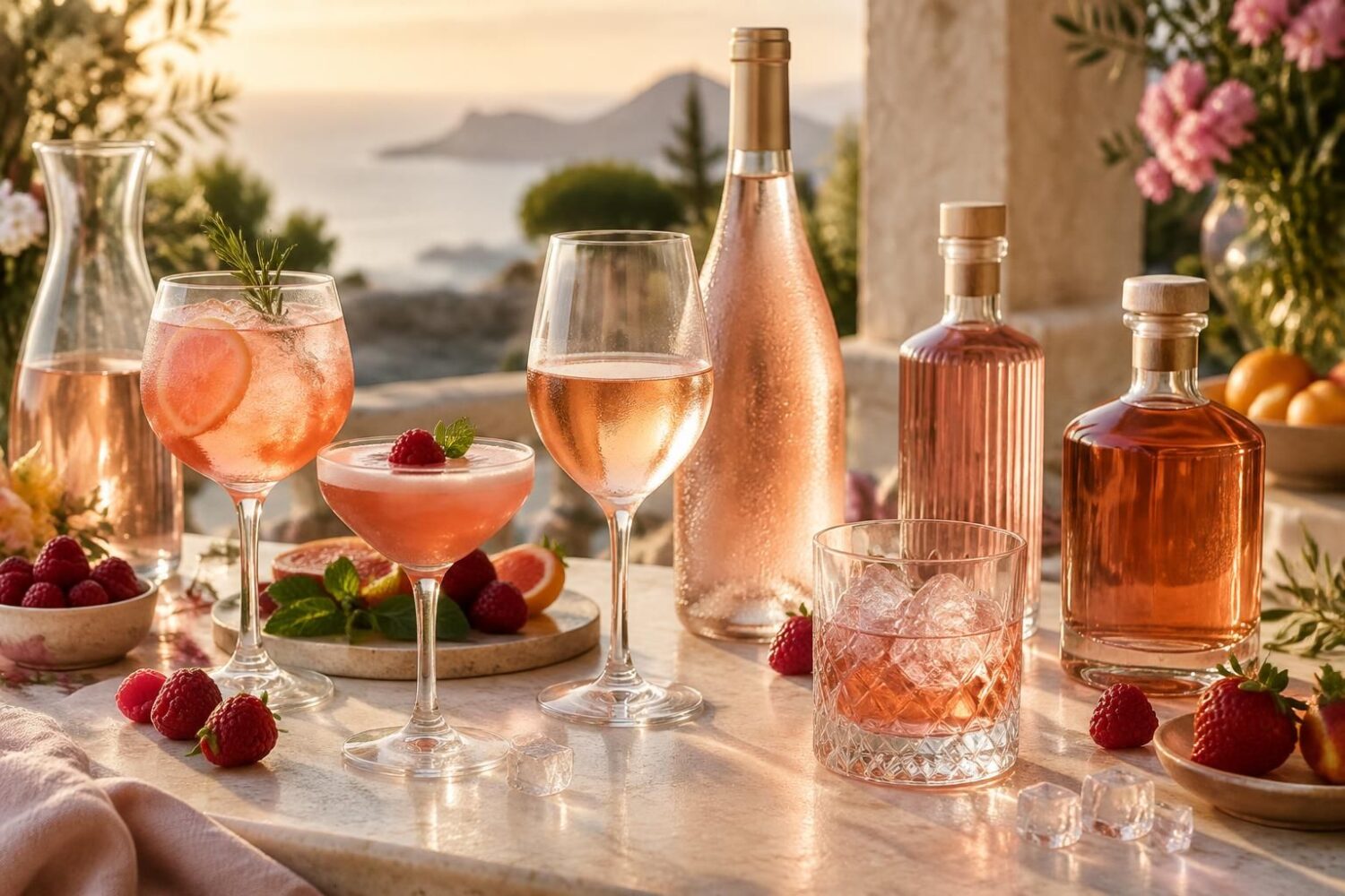 Alcool rosé : liqueurs, vins, cocktails et spiritueux pour toutes les occasions