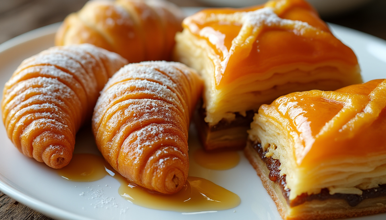 découvrez nos pâtisseries orientales maison : baklava croustillant, cornes de gazelle fondantes et makrout savoureux, préparés avec passion pour un voyage gourmand authentique.