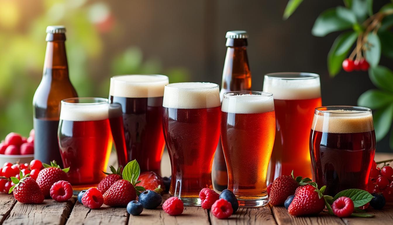 découvrez notre sélection des 10 meilleures bières aux fruits rouges, alliant fraîcheur et saveurs fruitées pour une expérience gustative unique.