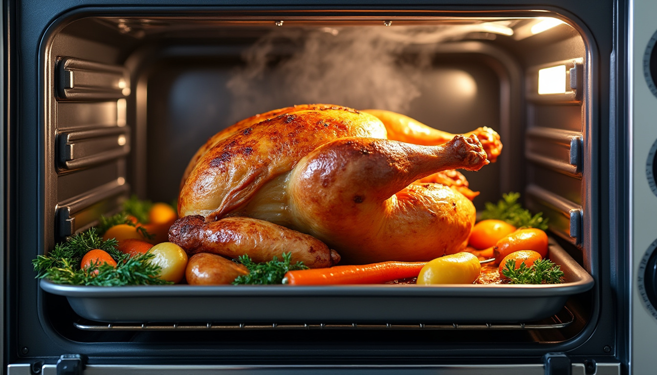 découvrez combien de temps cuire un poulet de 2 kg au four à chaleur tournante pour obtenir une cuisson parfaite, tendre et savoureuse.