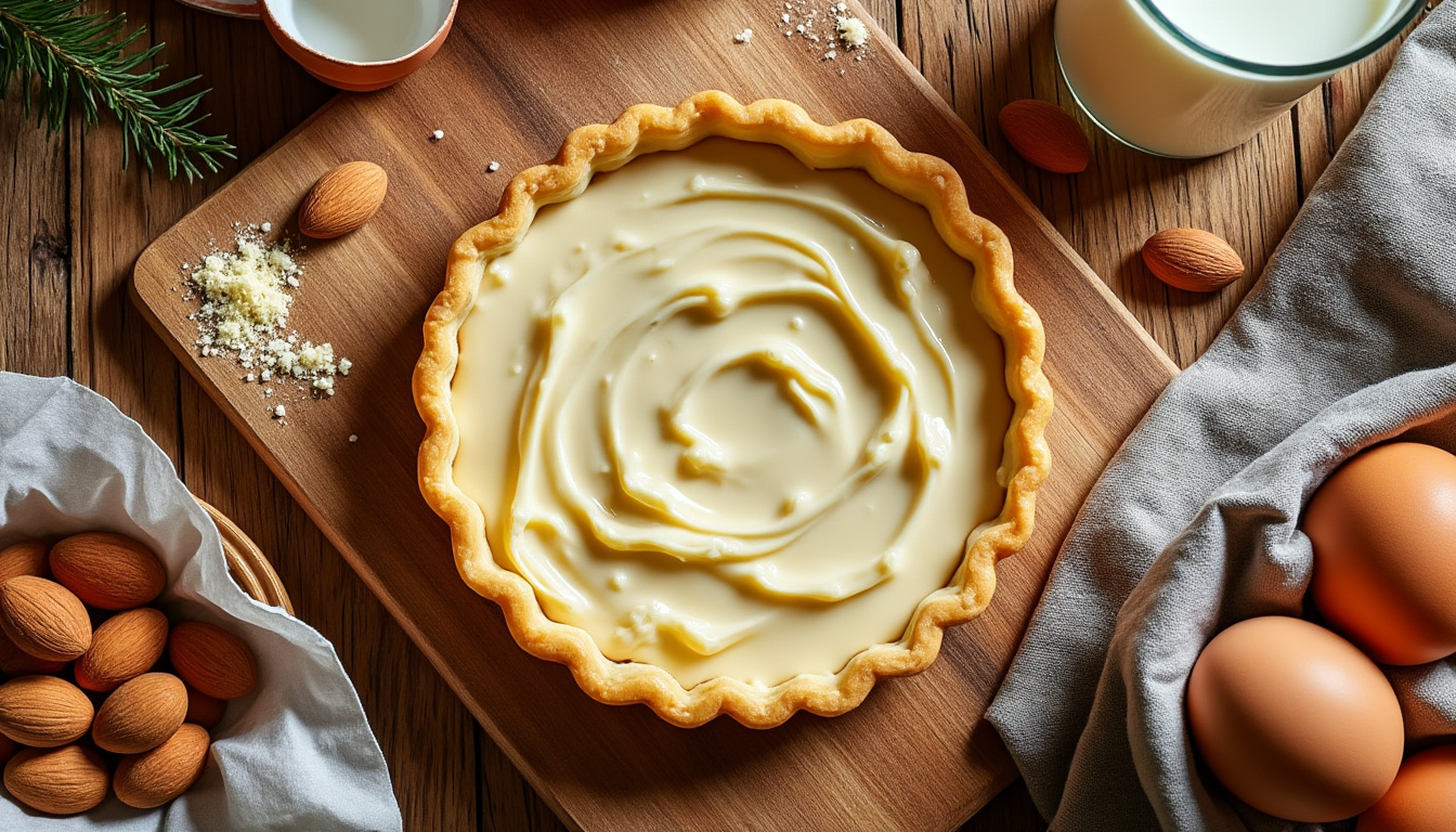 découvrez la recette maison de la crème frangipane, onctueuse et gourmande, préparée avec une délicate crème pâtissière et de la poudre d'amande pour un dessert réussi.