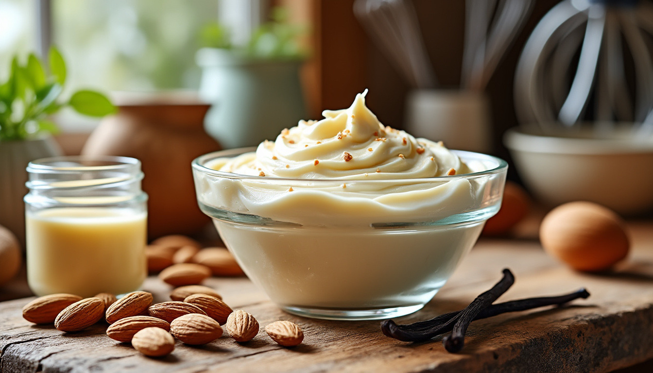 découvrez notre recette maison de crème frangipane, onctueuse et gourmande, à base de crème pâtissière et d'amandes pour des pâtisseries réussies.