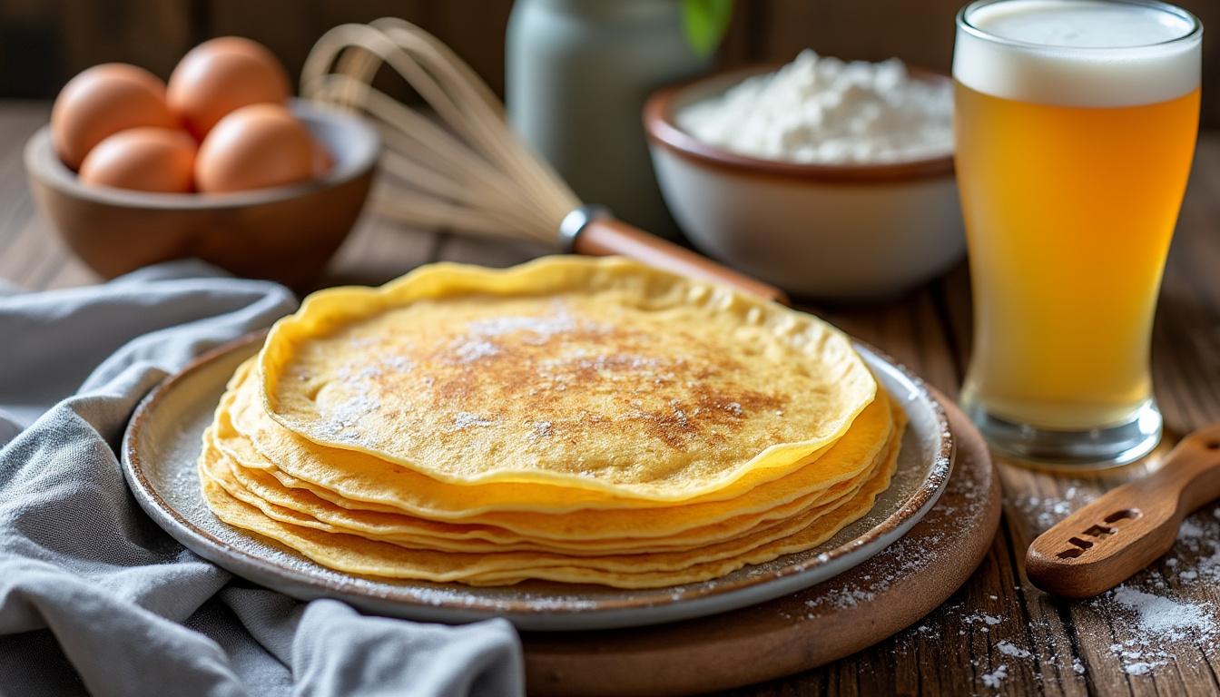 découvrez notre recette originale de crêpes à la bière pour des crêpes légères et savoureuses qui changent tout. parfaites pour un délicieux goûter ou un repas convivial !