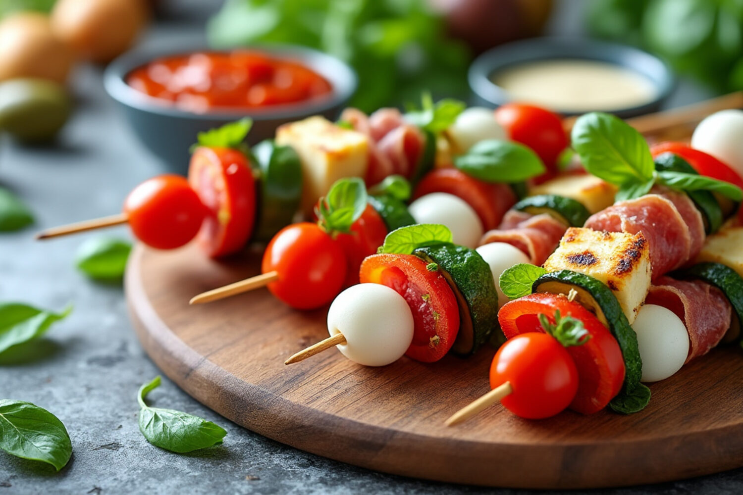 Des brochettes apéro à préparer la veille, fraîches et pratiques