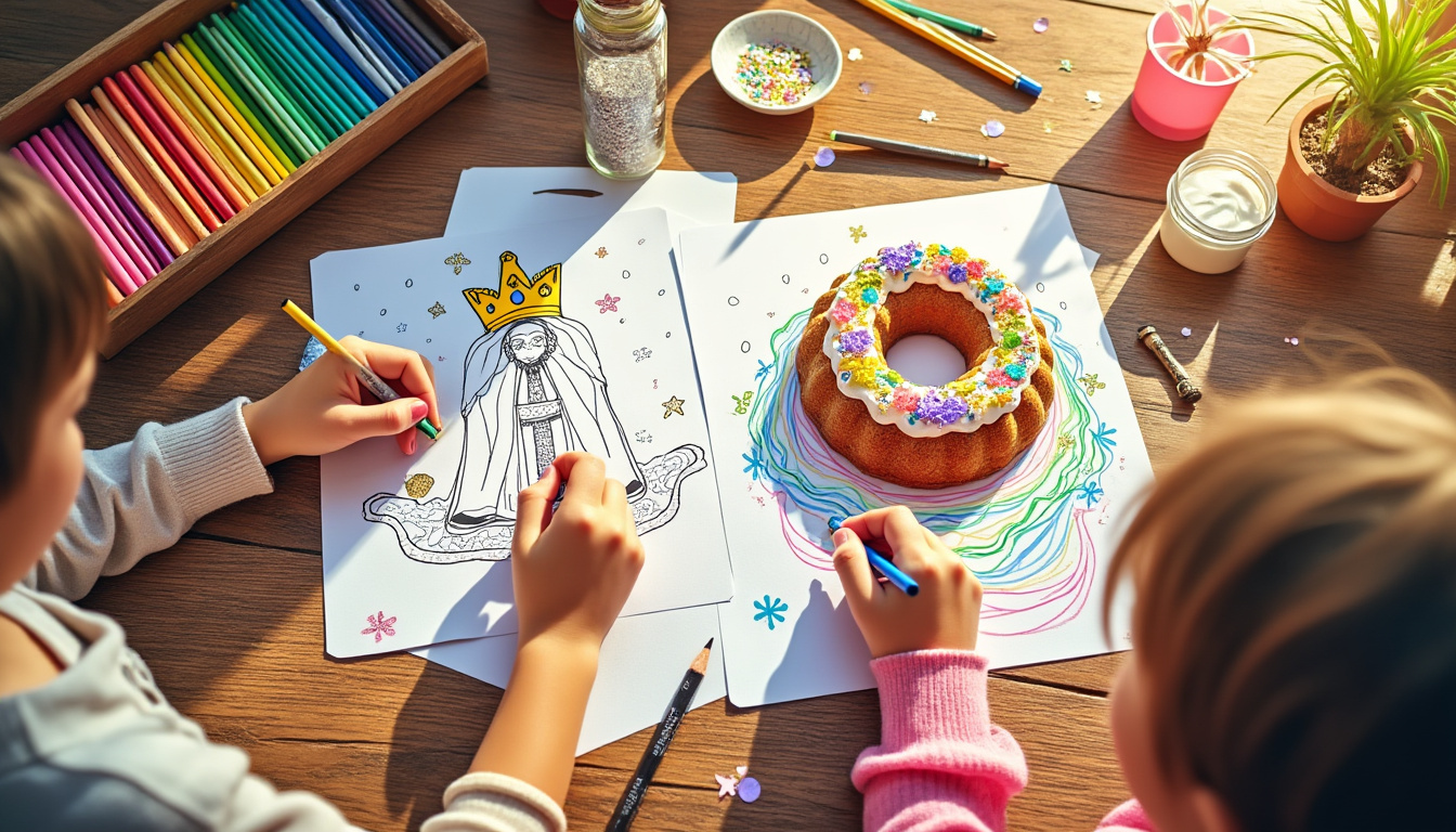 découvrez des modèles simples de galette des rois à dessiner et des coloriages à imprimer pour s'amuser en famille pendant l'épiphanie.