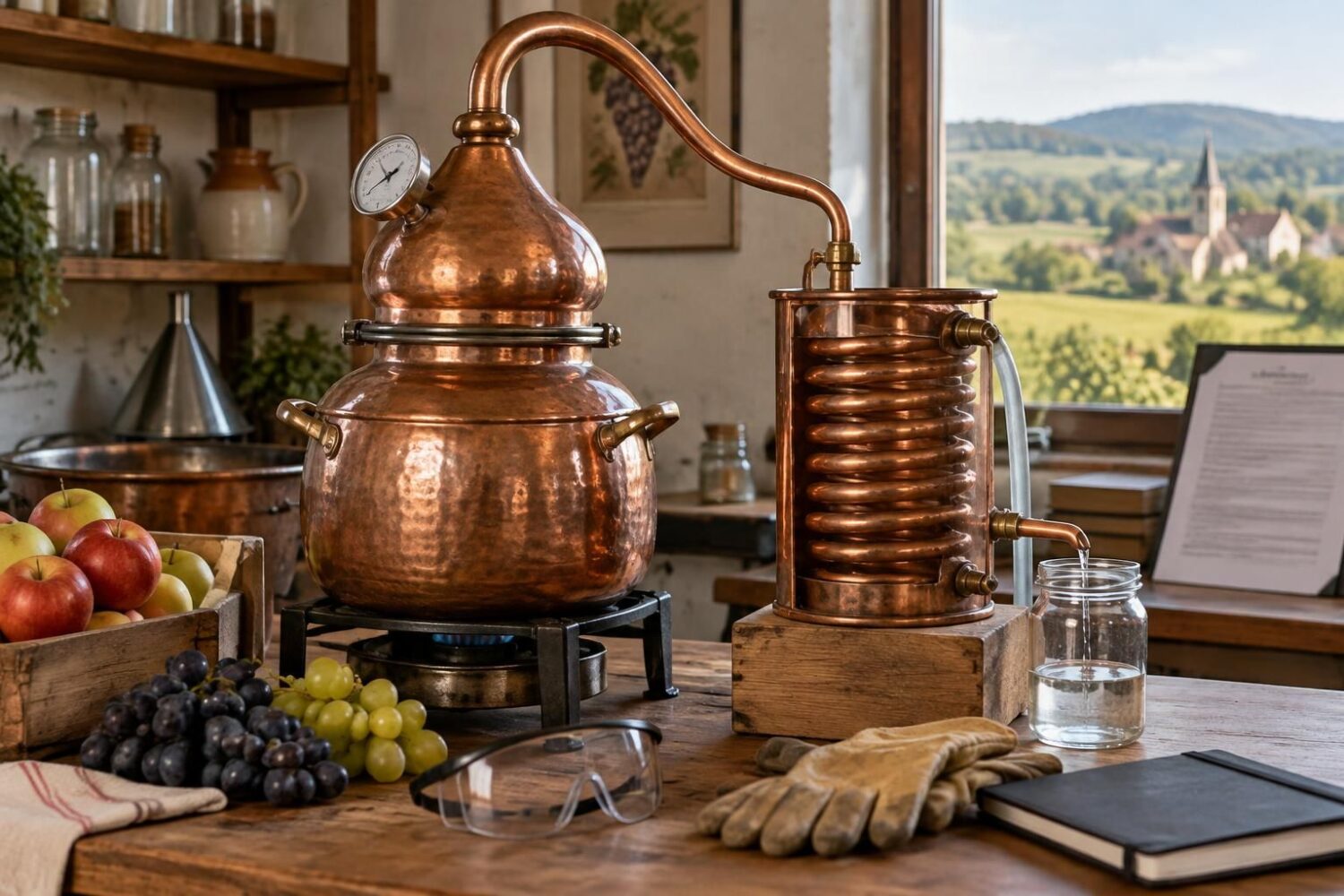 Distiller de l&rsquo;alcool à la maison : principes, alambic, températures et réglementation en France