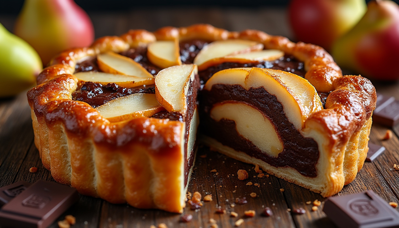découvrez la galette des rois poire-chocolat, une délicieuse alternative à la frangipane alliant douceur des poires et fondant du chocolat pour une fête savoureuse et originale.