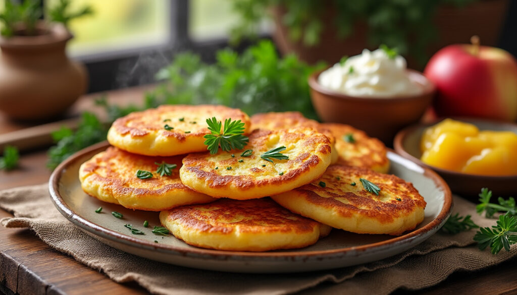 découvrez nos recettes de galettes de pommes de terre croustillantes, préparées à la manière alsacienne ou berrichonne, pour un délicieux voyage culinaire régional.
