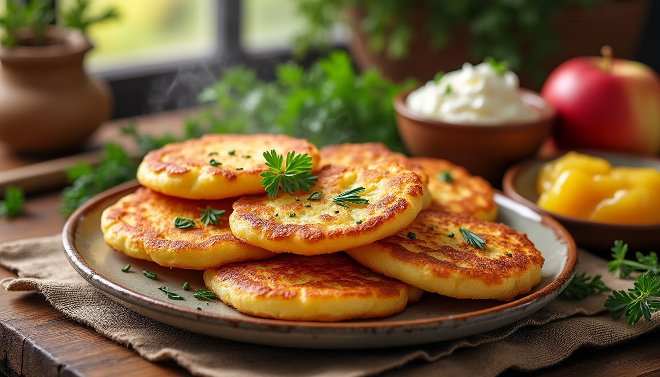 découvrez nos recettes de galettes de pommes de terre croustillantes, préparées à la manière alsacienne ou berrichonne, pour un délicieux voyage culinaire régional.