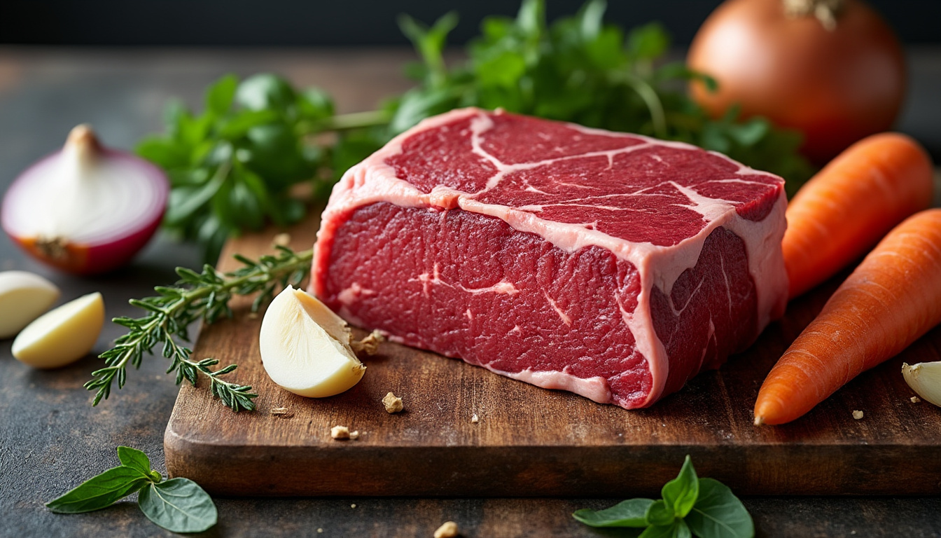 découvrez le paleron de bœuf, un morceau tendre et fondant, parfait pour réussir vos plats mijotés savoureux et réconfortants.