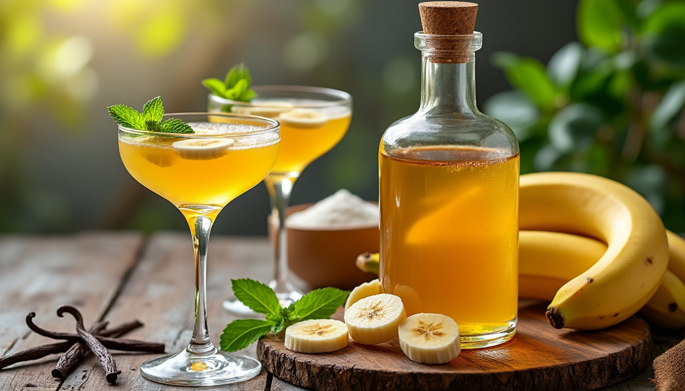 découvrez comment préparer une délicieuse liqueur de banane maison, explorez les meilleures marques disponibles et trouvez des idées originales de cocktails pour toutes vos occasions.
