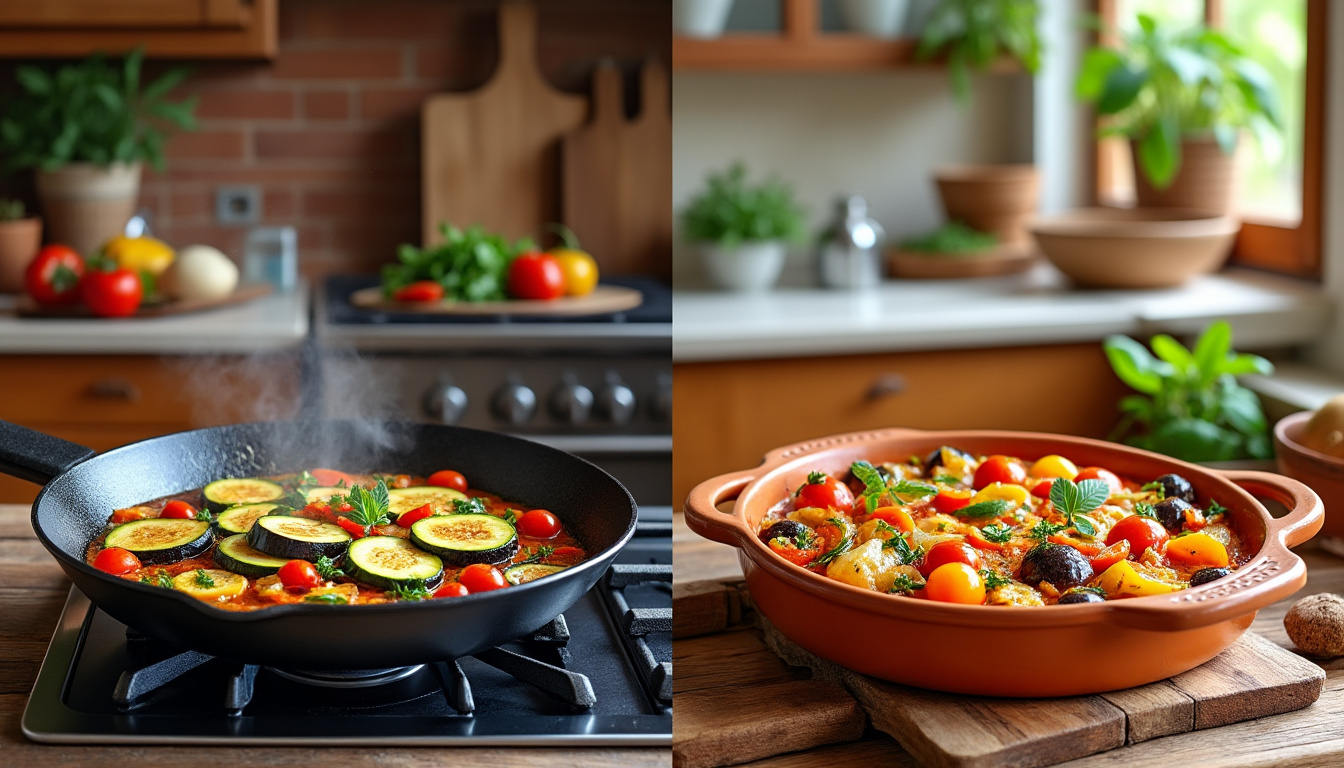 découvrez comment réussir une ratatouille provençale traditionnelle, savoureuse et authentique, cuite à la poêle ou au four pour un plat gourmand et parfumé.