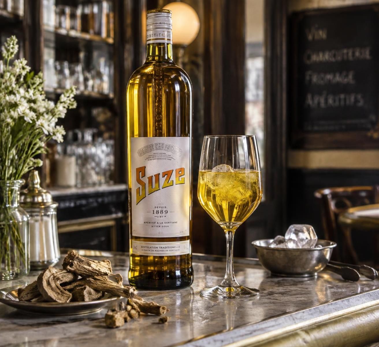 découvrez la suze, l’amer français à la gentiane : ses origines, sa composition, son goût et son degré d’alcool.