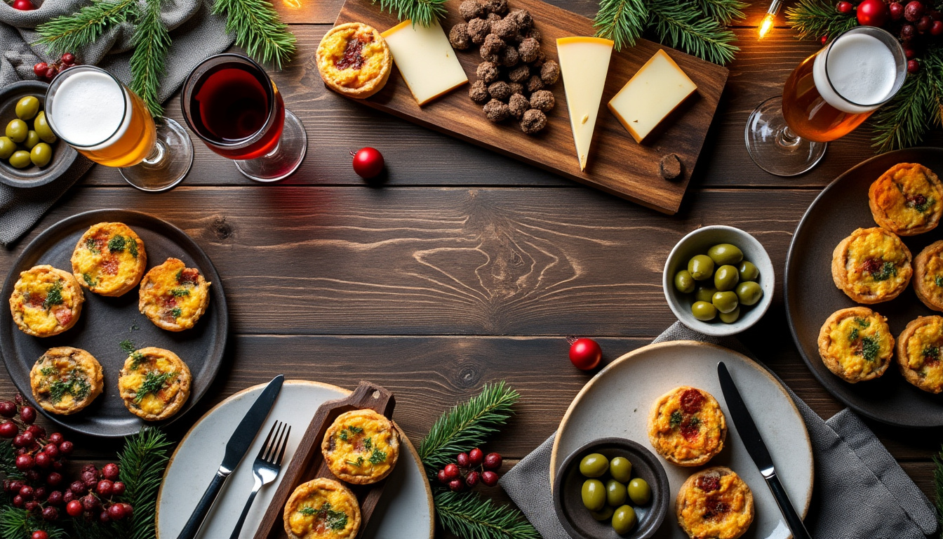 découvrez nos idées gourmandes et festives pour un apéro de noël réussi. recettes faciles et délicieuses à préparer pour partager des moments conviviaux pendant les fêtes.