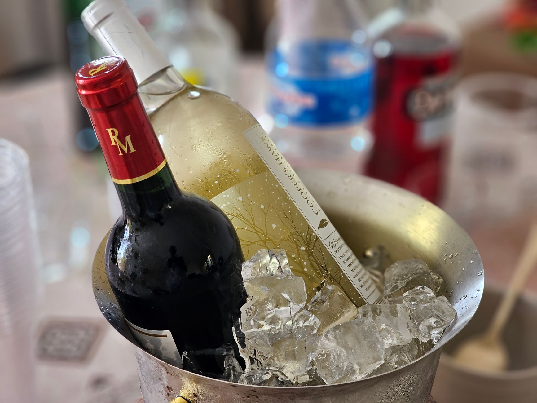Température idéale du vin blanc sec et vif : fraîcheur sans anesthésie — verre de vin blanc seau à glace