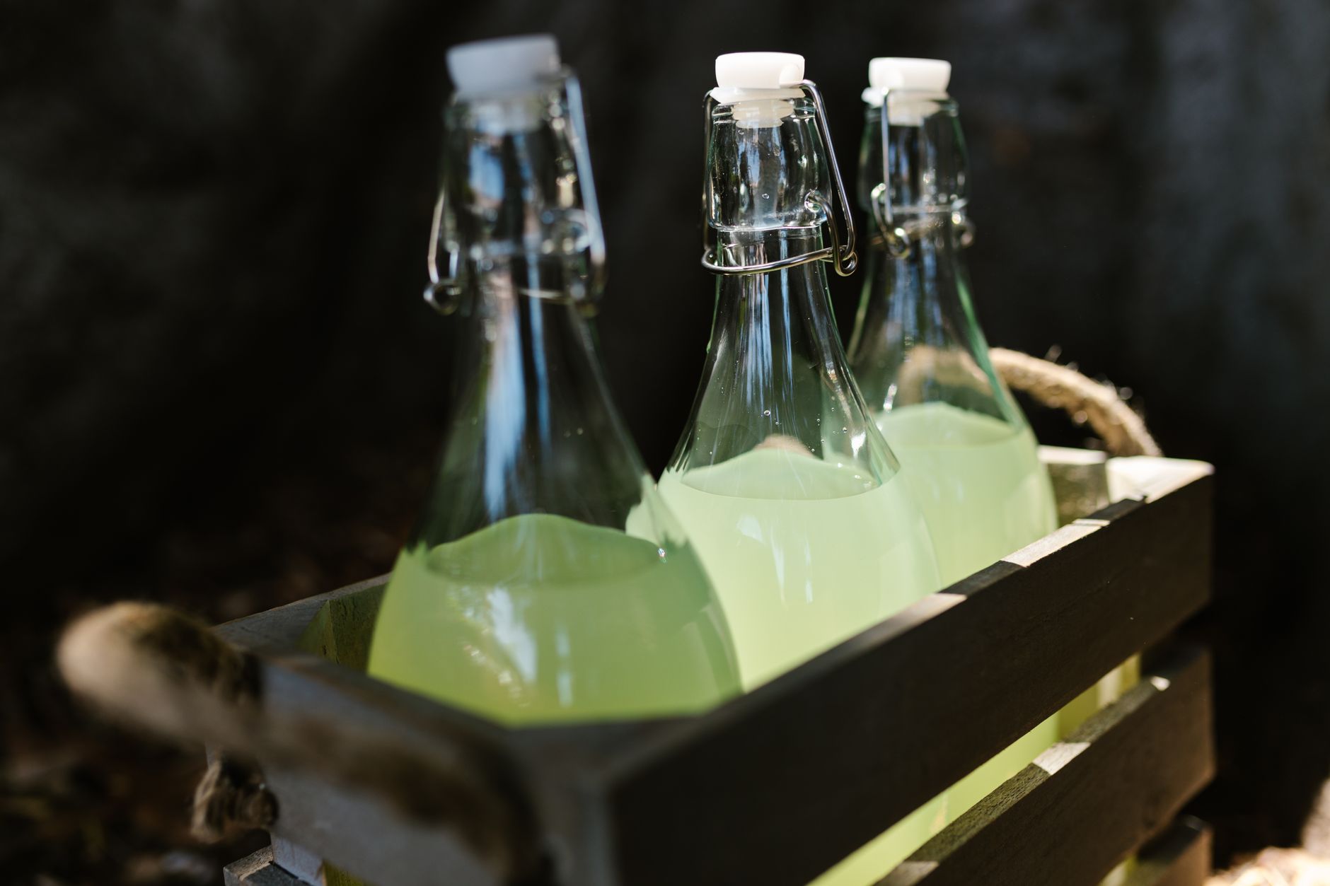 Degré d’alcool du limoncello : fourchettes, types et impact sensoriel — bouteille de limoncello avec des citrons